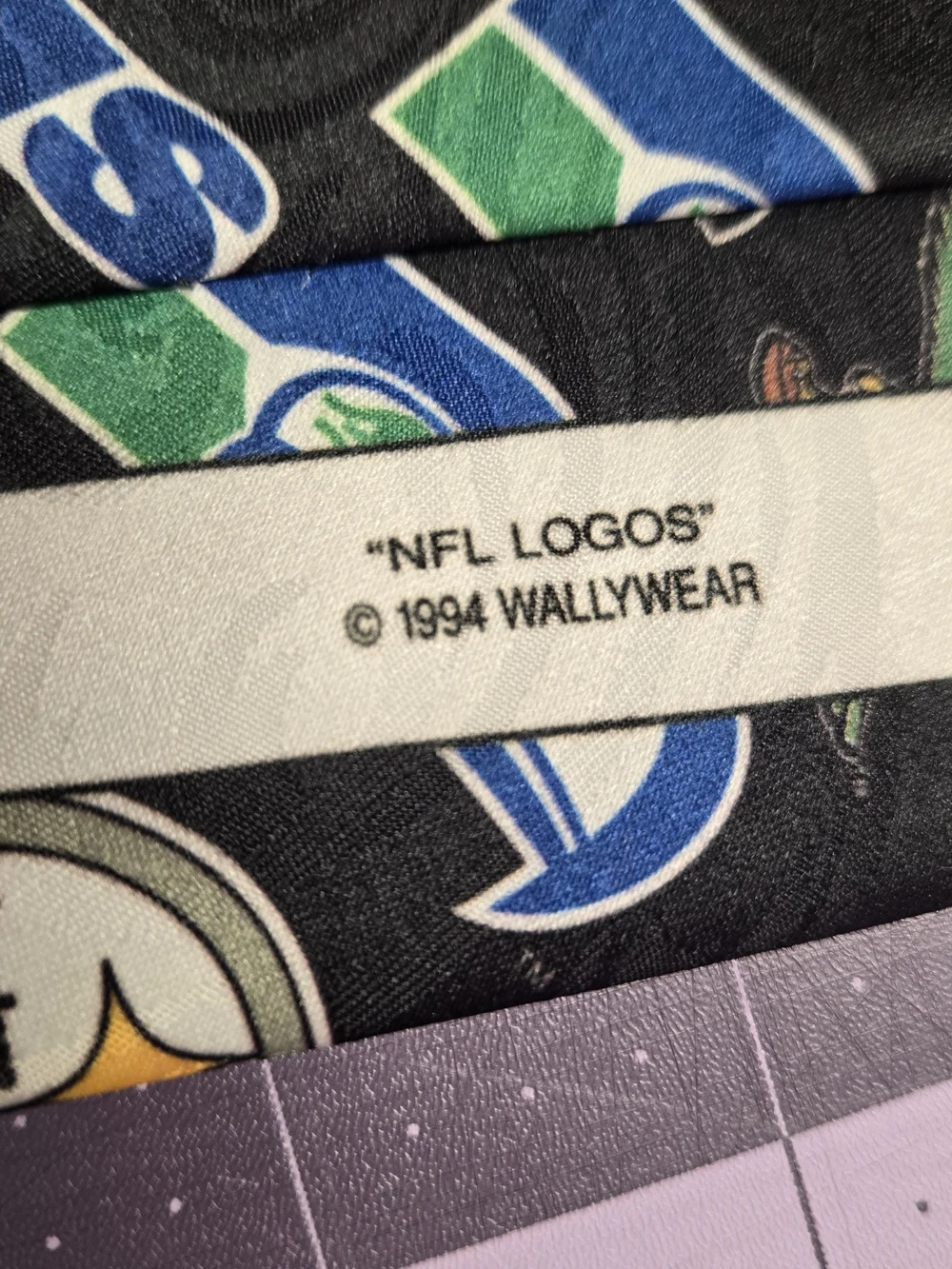 Vintage 1994 Surrey Wallywear NFL All Team Logos Necktie